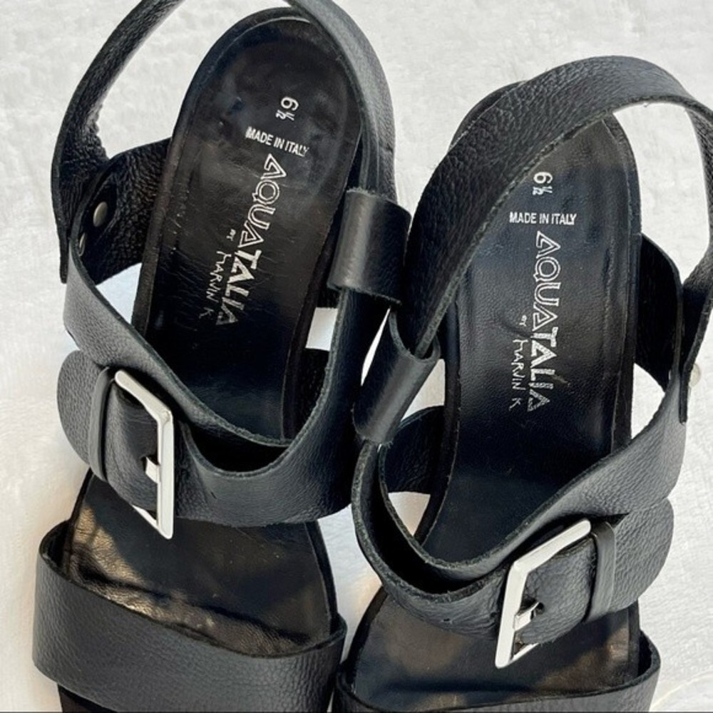 Aquatalia by Marvin K “Karat” Black Heel Sandal - Picture 7 of 11